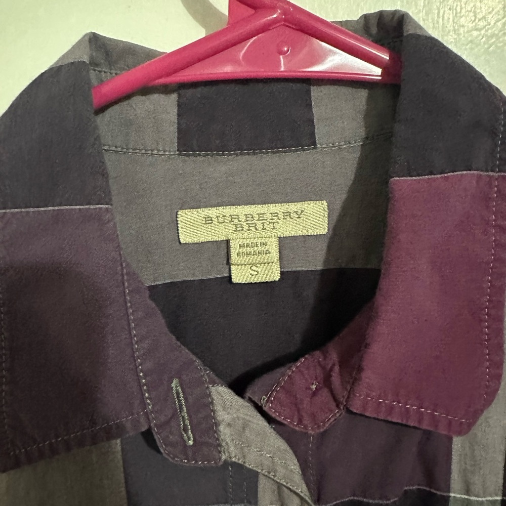 Burberry Purple Button Down Shirt - image 3
